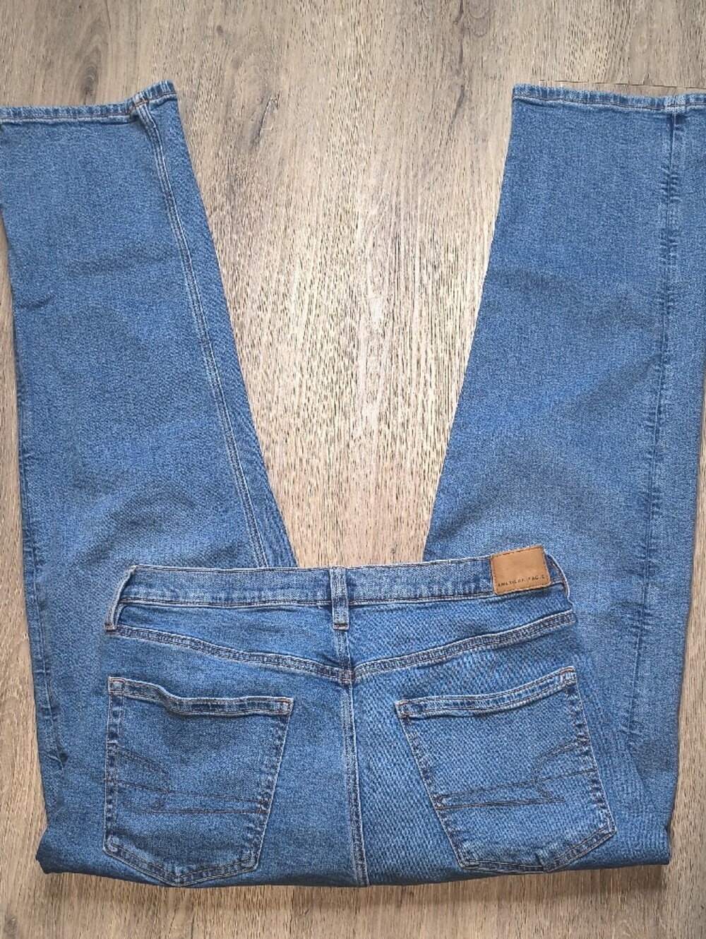 S1138 90s Straight Stretch w/30" Inseam👖American Eagle Women's Size 12 Jeans - Picture 2 of 6